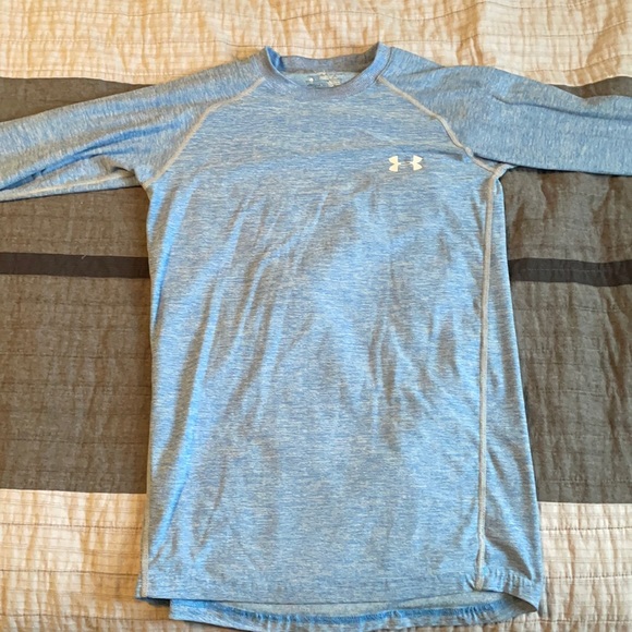 Light Blue Under Armour Long Sleeve Sweatshirt - Picture 1 of 4